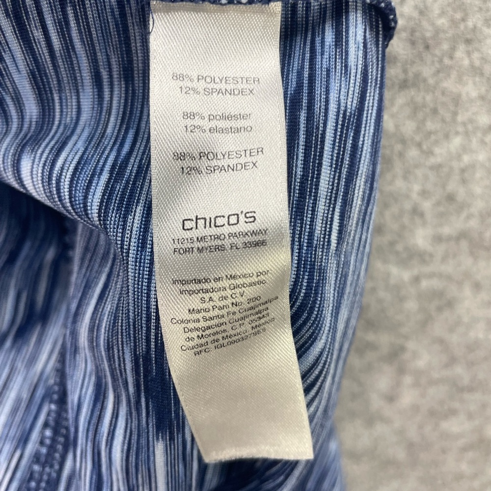 Zenergy by Chico's Leggings Womens Large 12 (2) Blue Cropped Pull On Athletic. - Picture 10 of 10